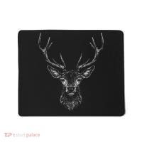 Hand Drawn Buck Deer Style Antlers Mousepad thumb 0