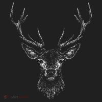 Hand Drawn Buck Deer Style Antlers Hat thumb 2