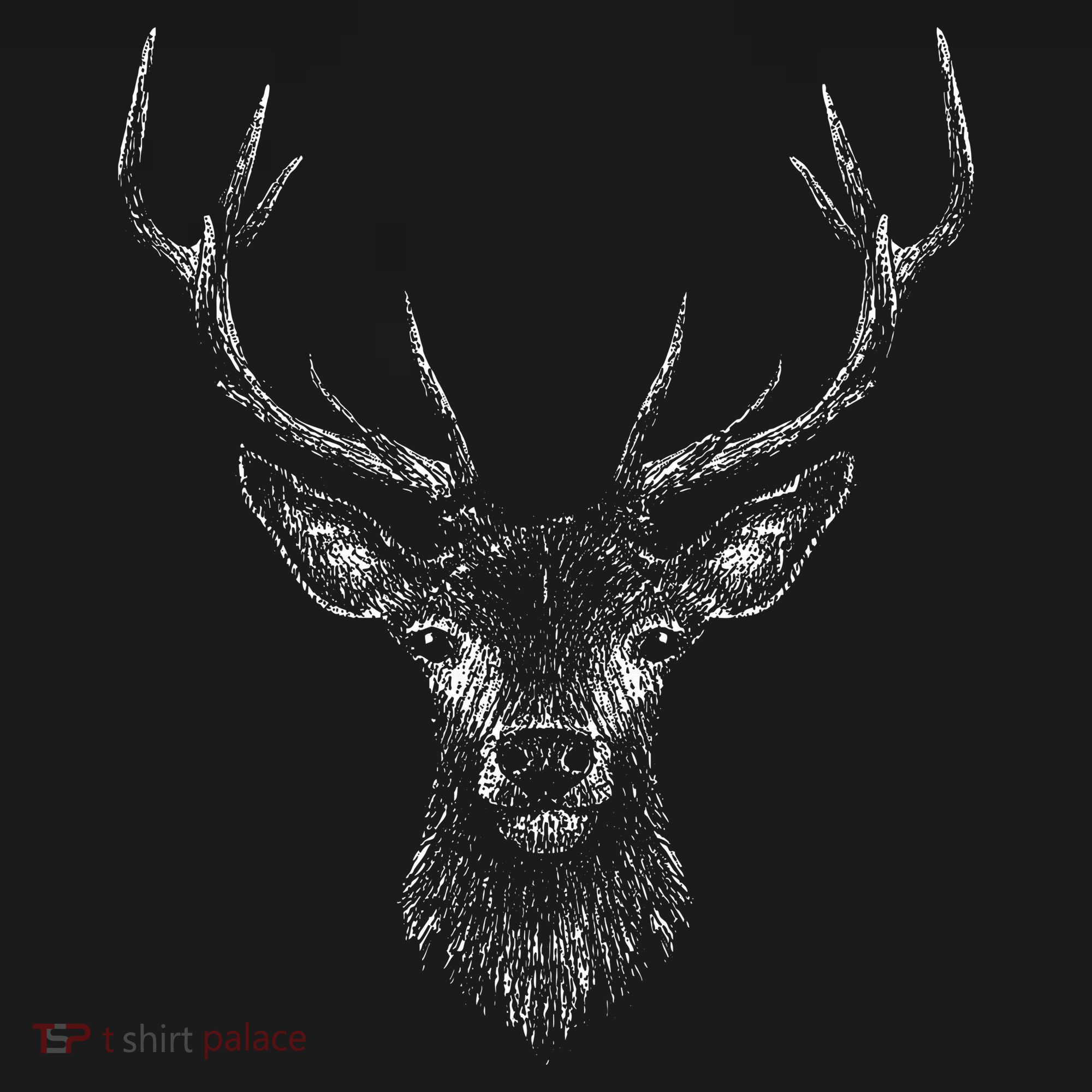 Hand Drawn Buck Deer Style Antlers Kids Sweatshirt