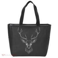 Hand Drawn Buck Deer Style Antlers Tote Bag thumb 0
