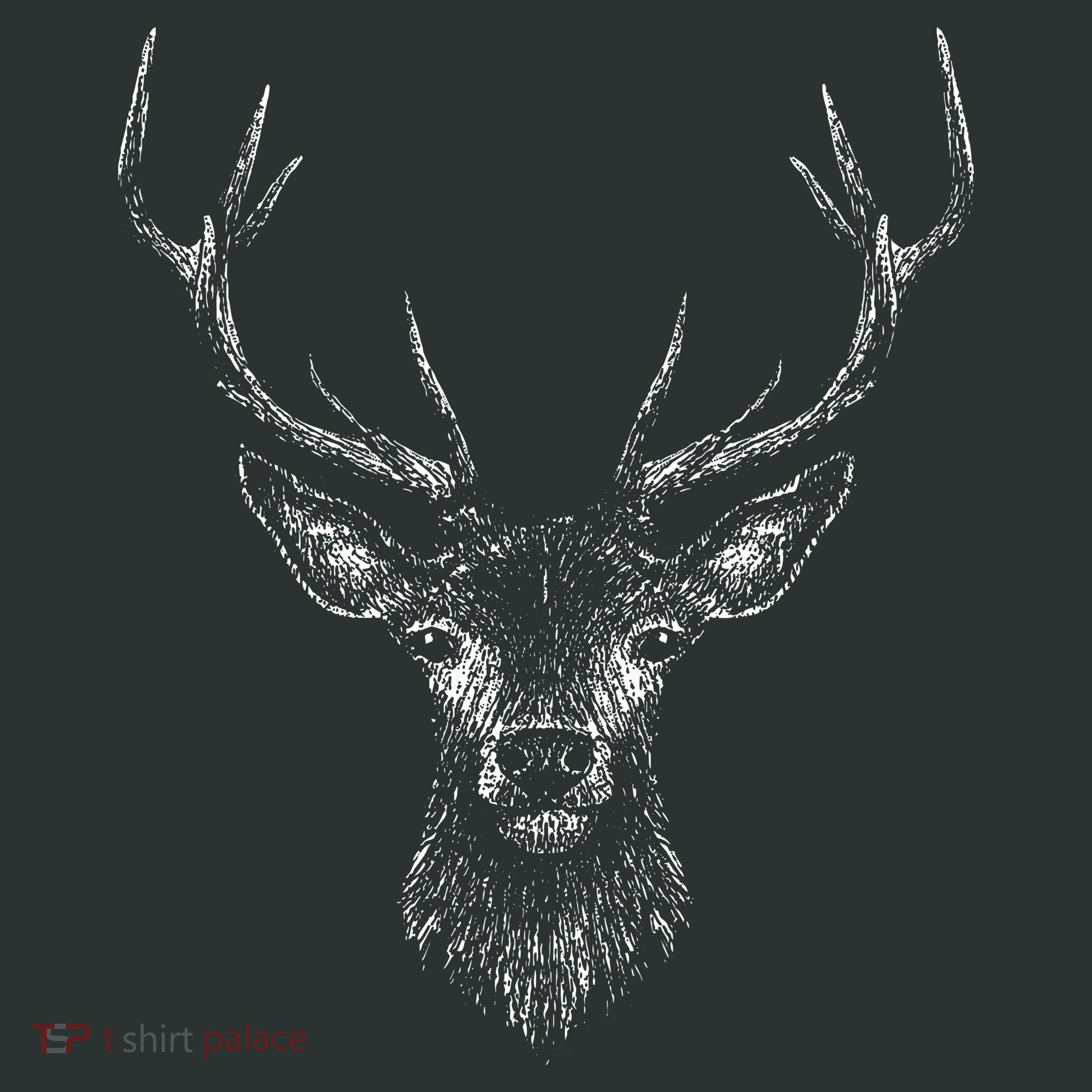 Hand Drawn Buck Deer Style Antlers Infant Baby Jersey Bodysuit