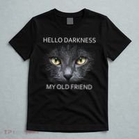 Hello Darkness Black Cat My Old Friend T-Shirt thumb 5