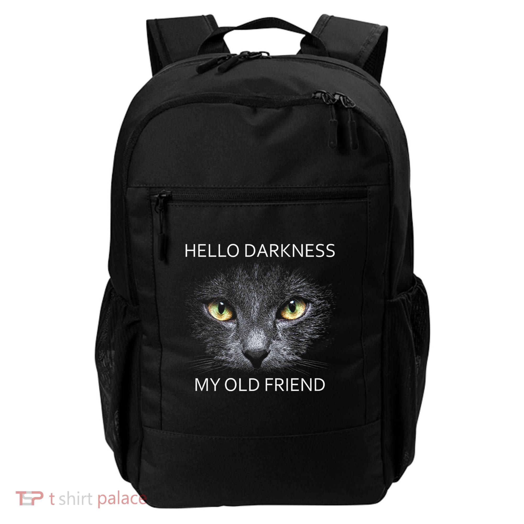 Hello Darkness Black Cat My Old Friend Backpack