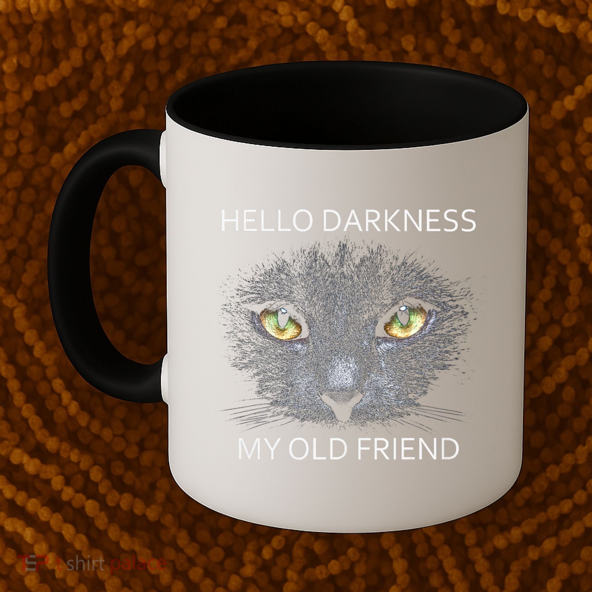 Hello Darkness Black Cat My Old Friend Coffee Mug