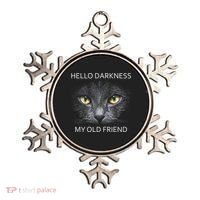 Hello Darkness Black Cat My Old Friend Ornament thumb 0