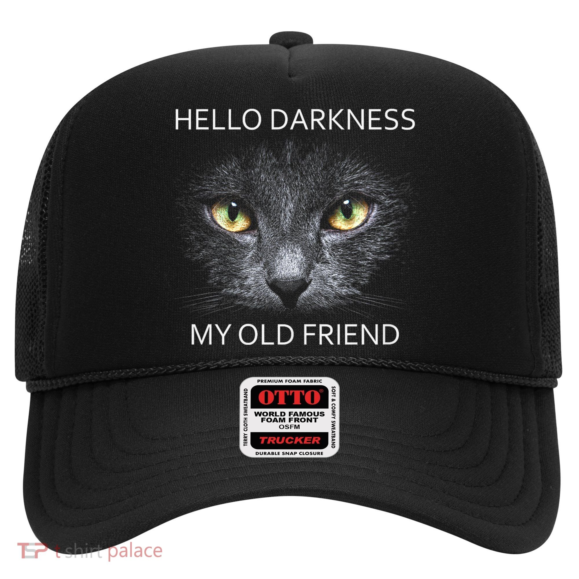 Hello Darkness Black Cat My Old Friend Hat