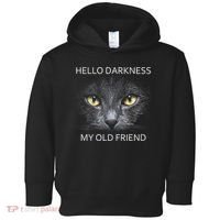 Hello Darkness Black Cat My Old Friend Toddler Hoodie thumb 0