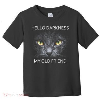 Hello Darkness Black Cat My Old Friend Toddler T-Shirt