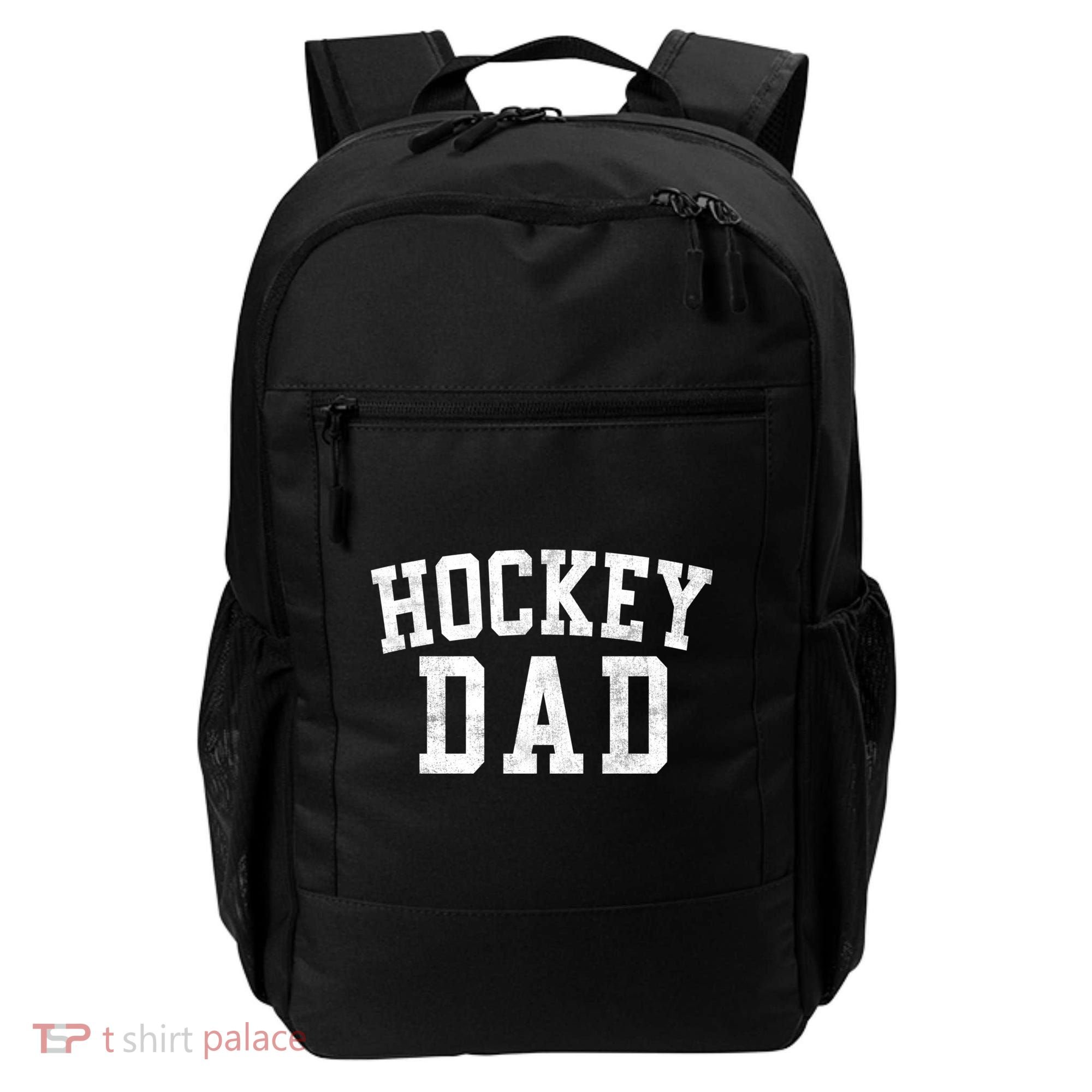 Hockey Dad Classic Bold Font FatherS Day Daddy Backpack