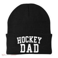 Hockey Dad Classic Bold Font FatherS Day Daddy Beanie thumb 0