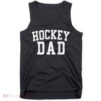 Hockey Dad Classic Bold Font FatherS Day Daddy Tank Top thumb 0