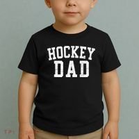 Hockey Dad Classic Bold Font FatherS Day Daddy Toddler T-Shirt thumb 2