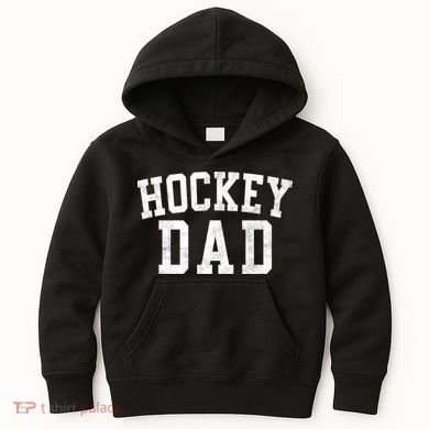Hockey Dad Classic Bold Font FatherS Day Daddy Kids Hoodie