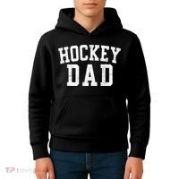 Hockey Dad Classic Bold Font FatherS Day Daddy Kids Hoodie thumb 4
