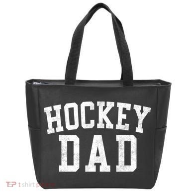 Hockey Dad Classic Bold Font FatherS Day Daddy Tote Bag