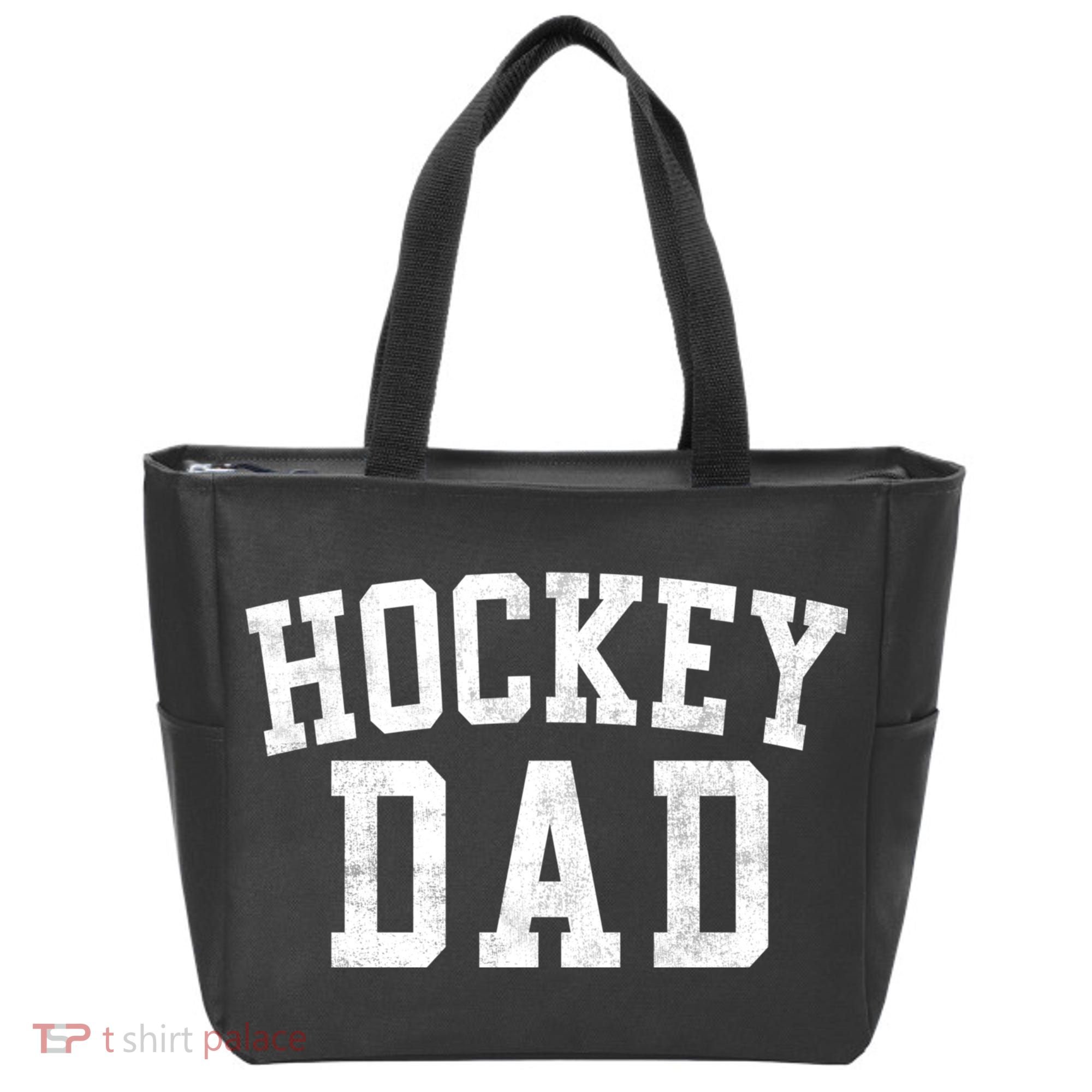 Hockey Dad Classic Bold Font FatherS Day Daddy Tote Bag