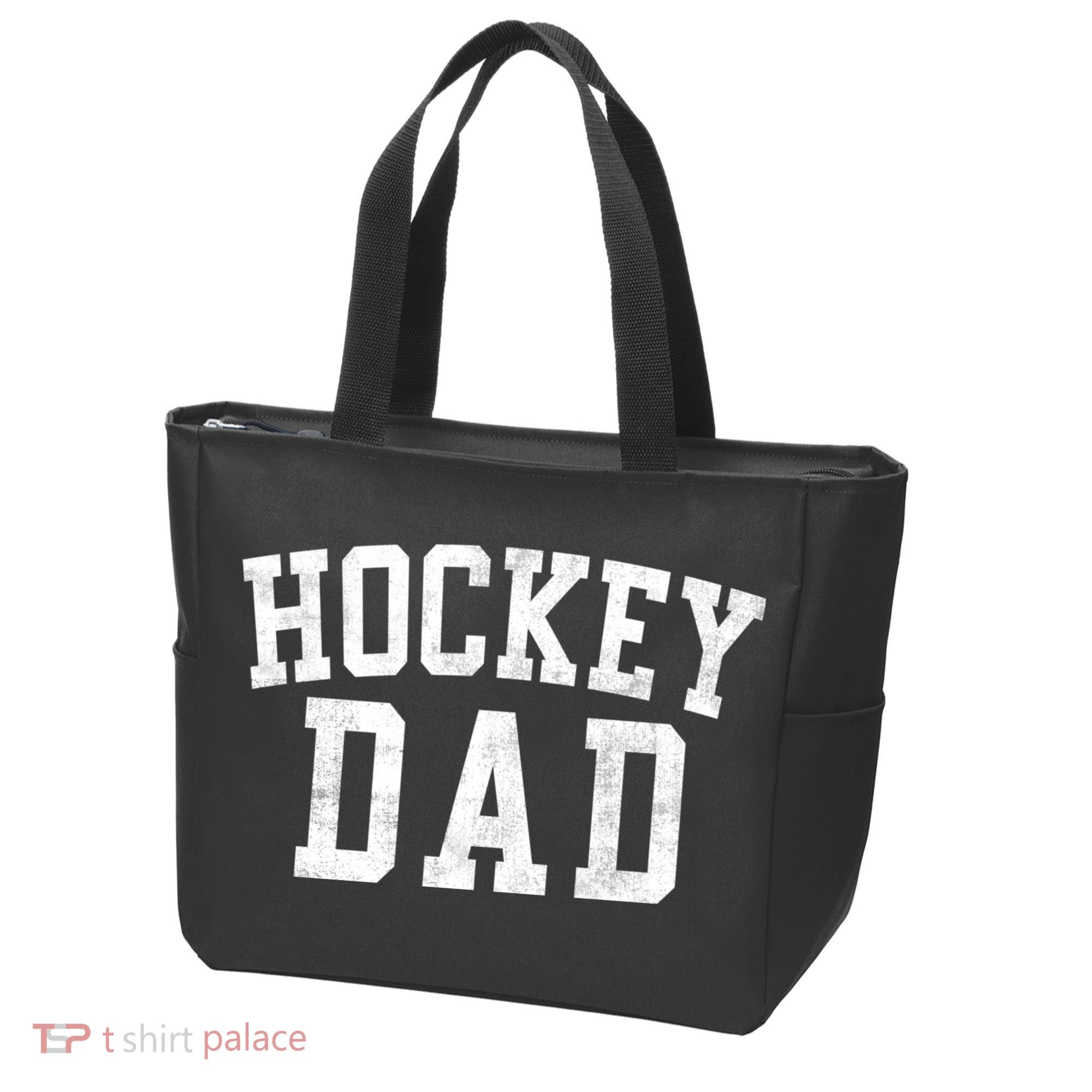 Hockey Dad Classic Bold Font FatherS Day Daddy Tote Bag