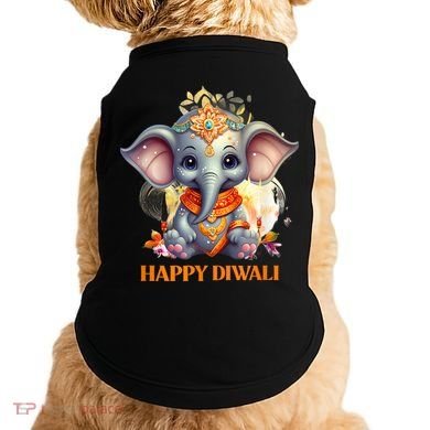 Happy Diwali Cute Elephant Doggie Tank