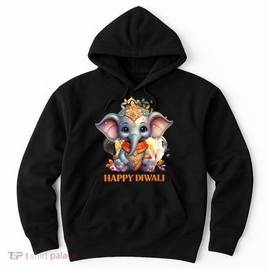 Happy Diwali Cute Elephant Hoodie