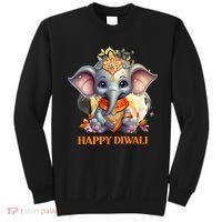 Happy Diwali Cute Elephant Sweatshirt thumb 0