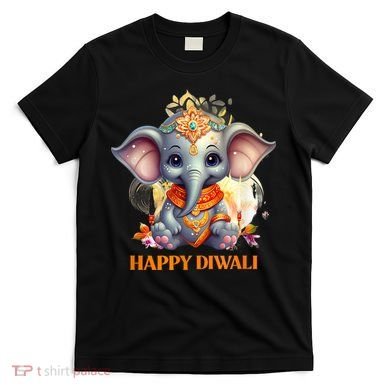 Happy Diwali Cute Elephant T-Shirt