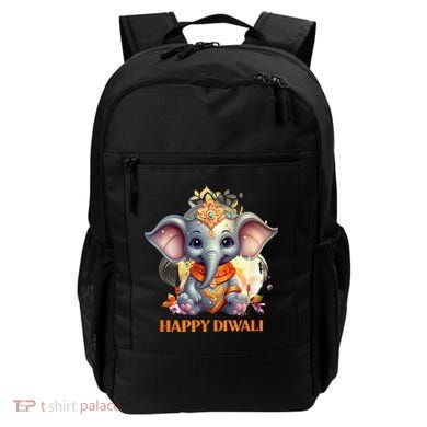 Happy Diwali Cute Elephant Backpack