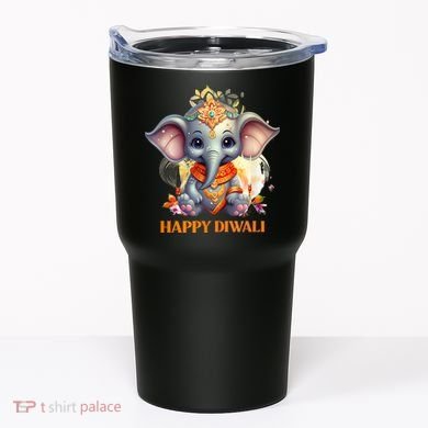 Happy Diwali Cute Elephant Tumbler