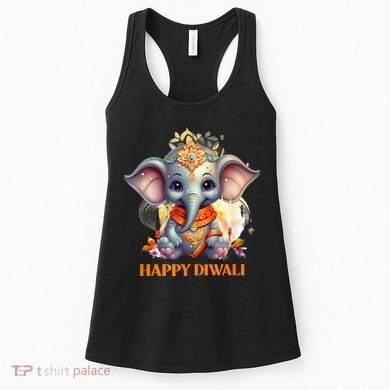 Happy Diwali Cute Elephant Women's Tank Top