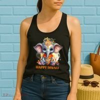Happy Diwali Cute Elephant Women's Tank Top thumb 2