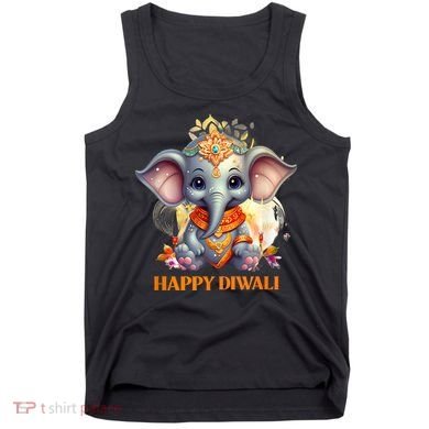 Happy Diwali Cute Elephant Tank Top