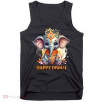 Happy Diwali Cute Elephant Tank Top thumb 0