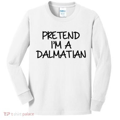 Halloween Dalmatian Costume Kids Long Sleeve Shirt