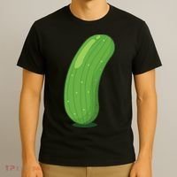 Halloween Diy Cucumber Pickle Veggie Costume T-Shirt thumb 3