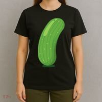 Halloween Diy Cucumber Pickle Veggie Costume T-Shirt thumb 4