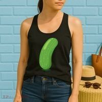 Halloween Diy Cucumber Pickle Veggie Costume Women's Tank Top thumb 2