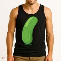 Halloween Diy Cucumber Pickle Veggie Costume Tank Top thumb 3