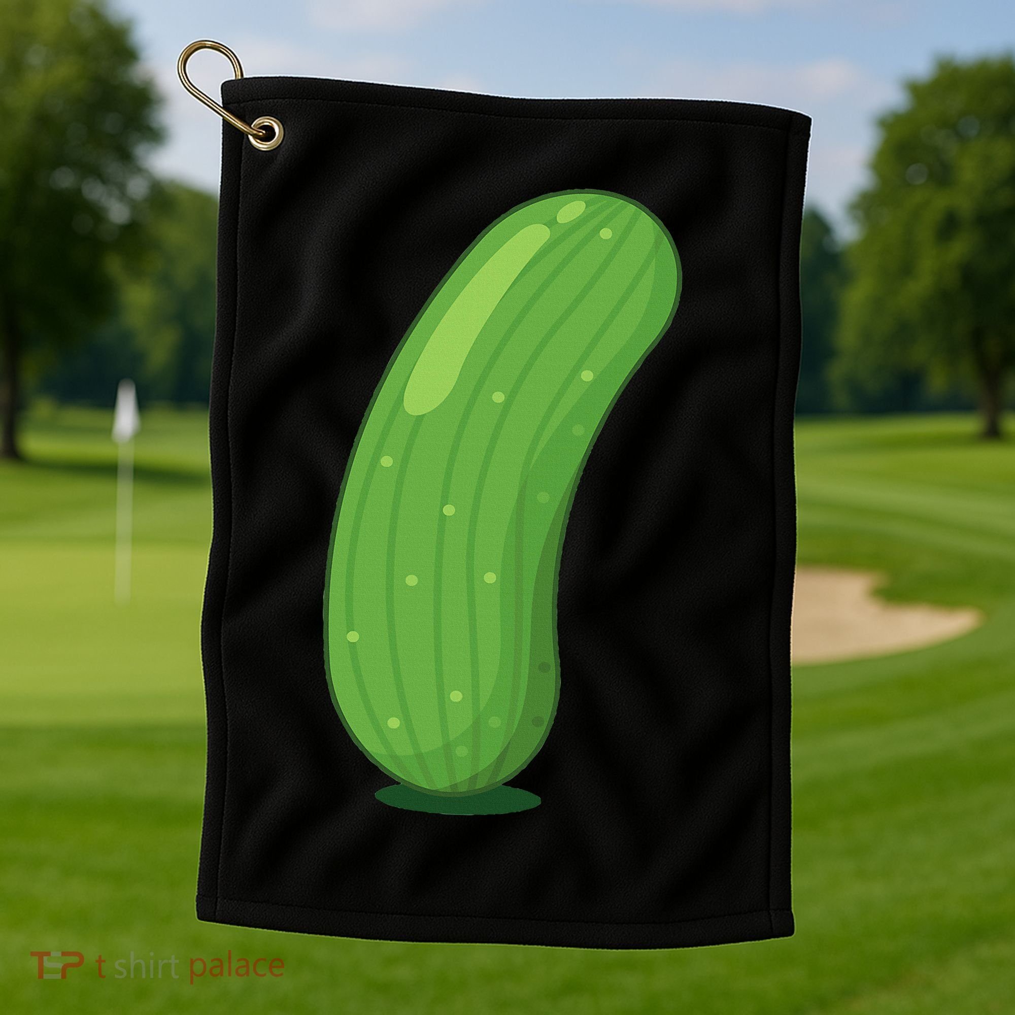 Halloween Diy Cucumber Pickle Veggie Costume Golf Towel