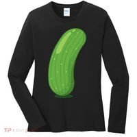 Halloween Diy Cucumber Pickle Veggie Costume Women's Long Sleeve Shirt thumb 0