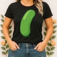 Halloween Diy Cucumber Pickle Veggie Costume Women's T-Shirt thumb 2