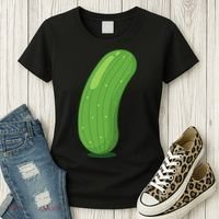 Halloween Diy Cucumber Pickle Veggie Costume Women's T-Shirt thumb 3