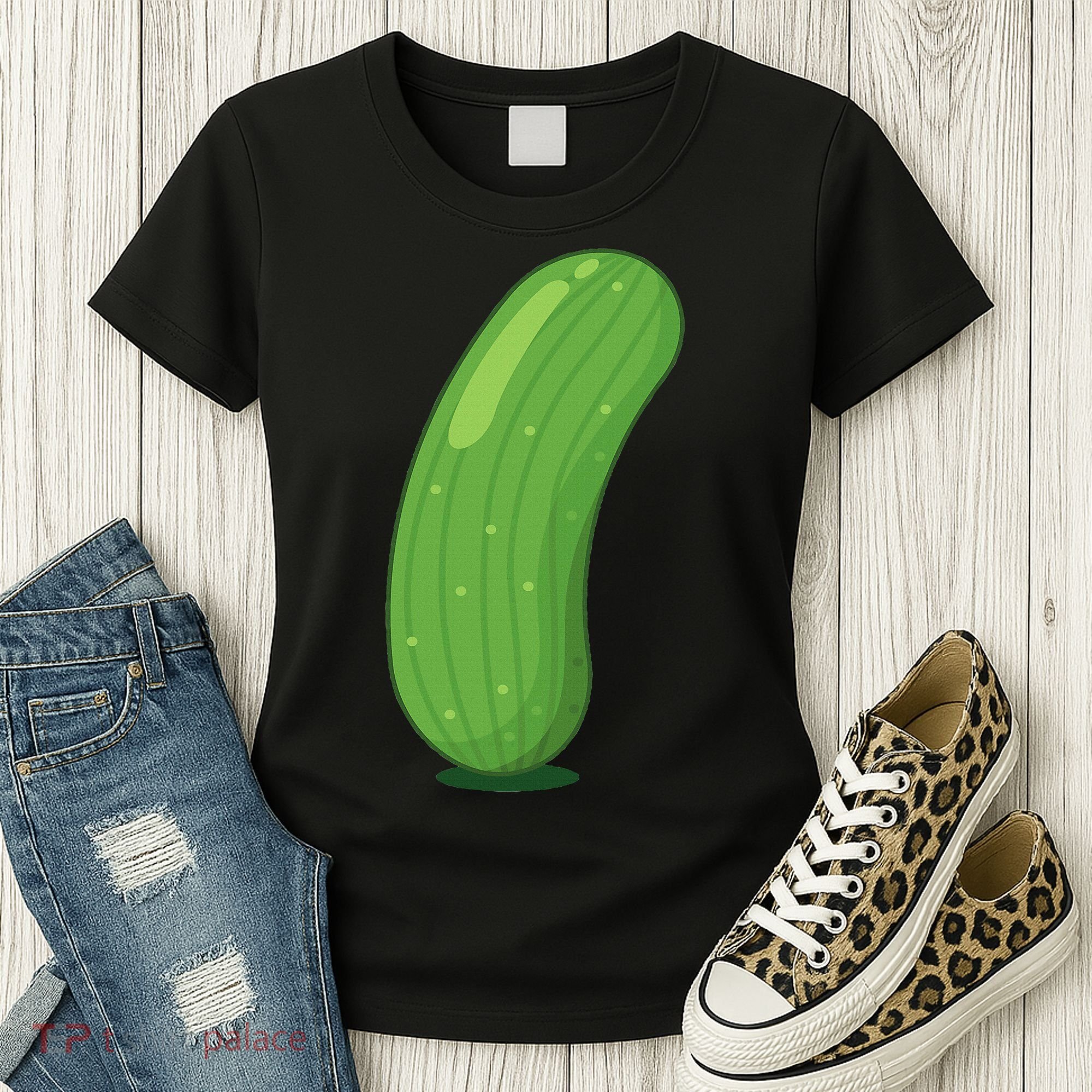 Halloween Diy Cucumber Pickle Veggie Costume Women's T-Shirt