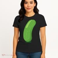 Halloween Diy Cucumber Pickle Veggie Costume Women's T-Shirt thumb 4