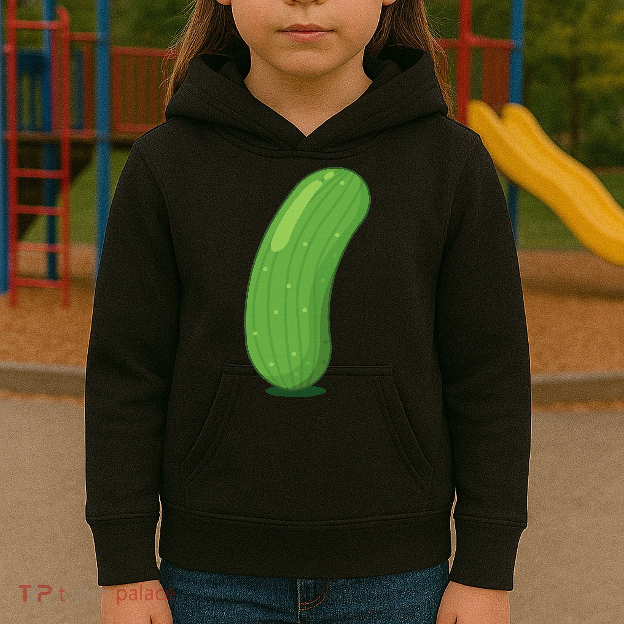 Halloween Diy Cucumber Pickle Veggie Costume Kids Hoodie