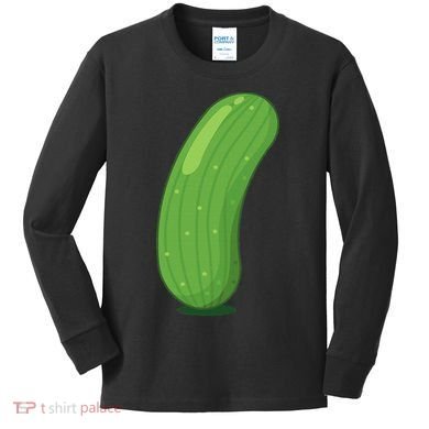 Halloween Diy Cucumber Pickle Veggie Costume Kids Long Sleeve Shirt