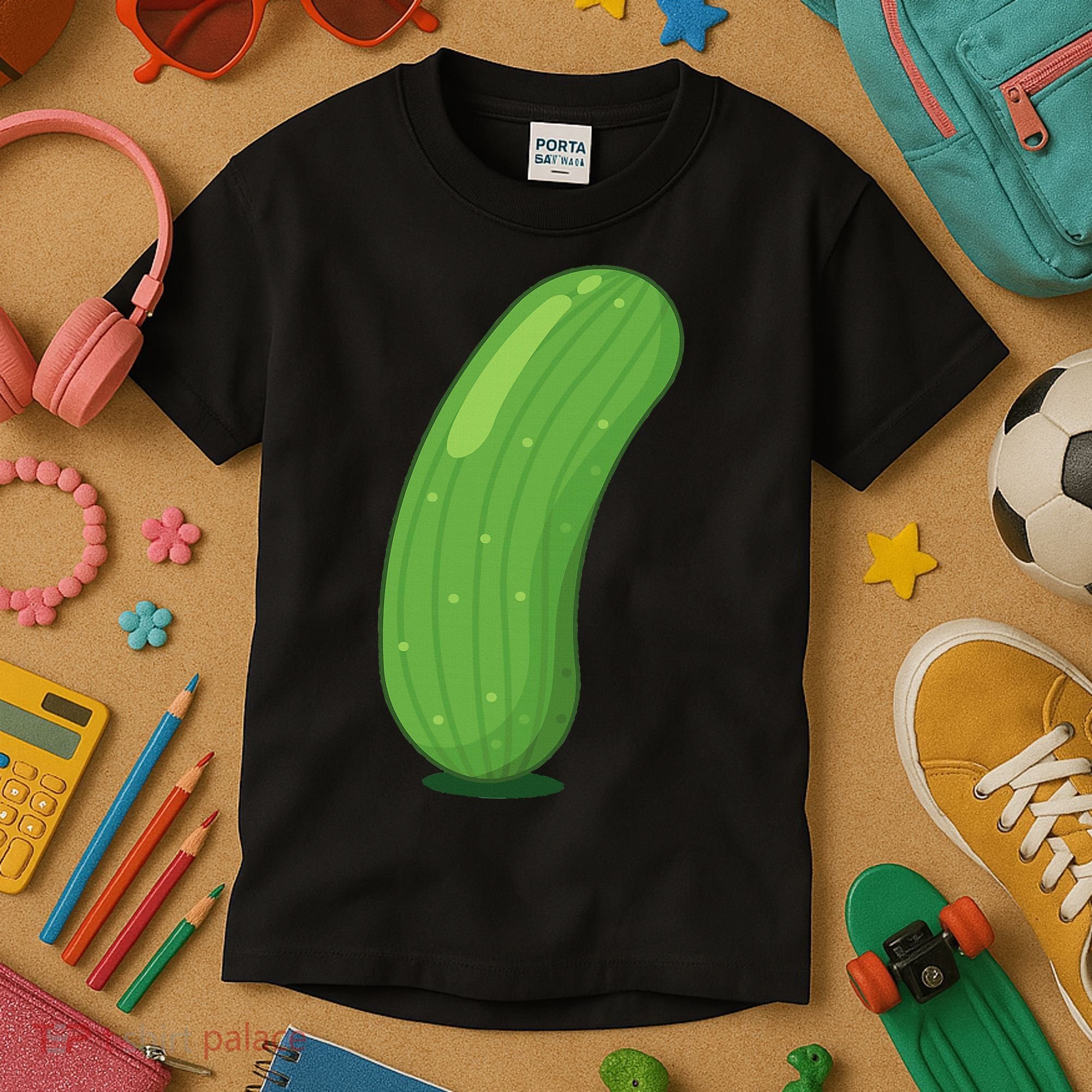 Halloween Diy Cucumber Pickle Veggie Costume Kids T-Shirt