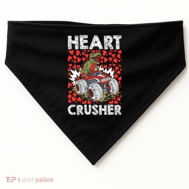 Heart Dinosaur Crusher Valentines Day Tgiftrex Riding Car Gift USA-Made Doggie Bandana