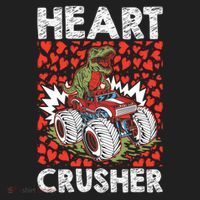 Heart Dinosaur Crusher Valentines Day Tgiftrex Riding Car Gift Hat thumb 2