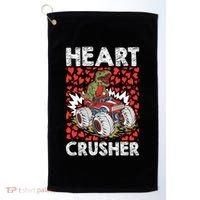 Heart Dinosaur Crusher Valentines Day Tgiftrex Riding Car Gift Golf Towel thumb 0