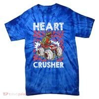 Heart Dinosaur Crusher Valentines Day Tgiftrex Riding Car Gift Tie-Dye T-Shirt thumb 0