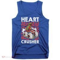Heart Dinosaur Crusher Valentines Day Tgiftrex Riding Car Gift Tank Top thumb 0